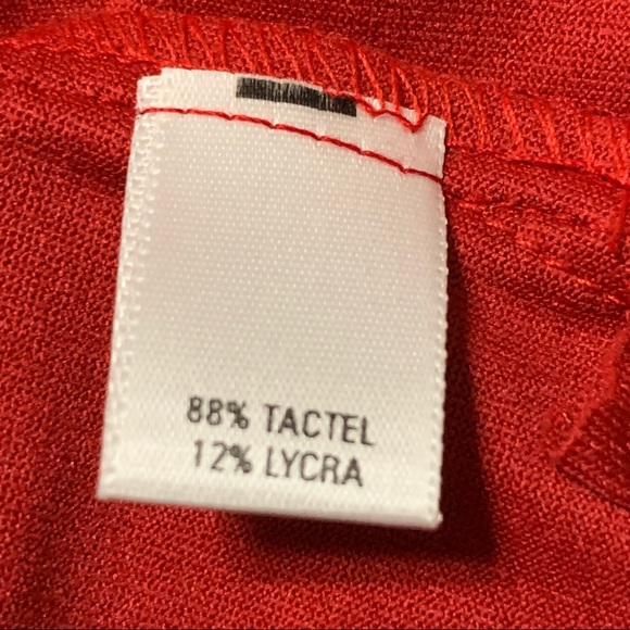 A’Nue Ligne Red Tactel and Lycra Blend Top L - Picture 4 of 4